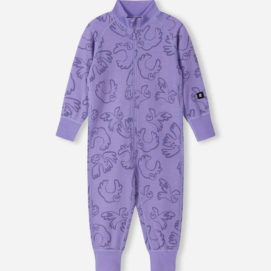 Reima Parvin merinowollen overall voor kinderen – Blooming Lilac