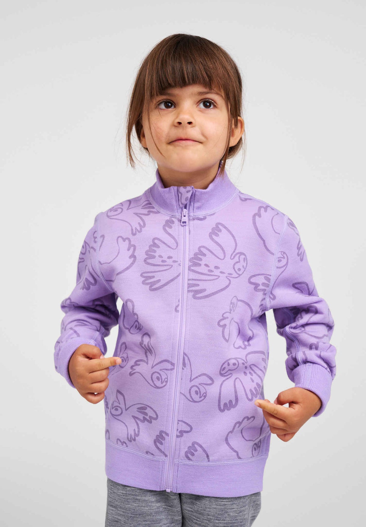 Reima Mahin merinowollen jasje voor kinderen – Blooming Lilac