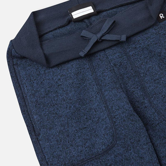 Pantalon en polaire Reima Sangis pour enfants, style jean bleu – Vue détaillée de la ceinture