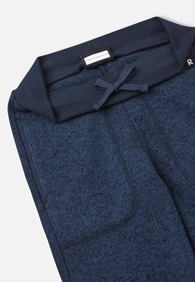 Pantalon en polaire Reima Sangis pour enfants, style jean bleu – Vue détaillée de la ceinture