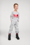 Pantalon polaire Reima Sangis pour enfants, gris chiné – Photo en studio