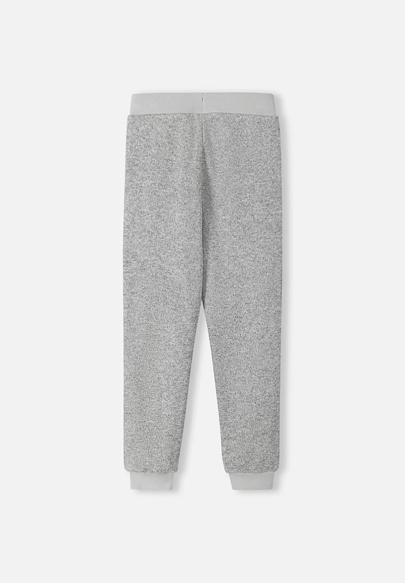 Pantalon en polaire Reima Sangis pour enfants, gris chiné, vue de dos