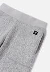 Pantalon polaire Reima Sangis pour enfants, gris chiné – Vue détaillée du logo