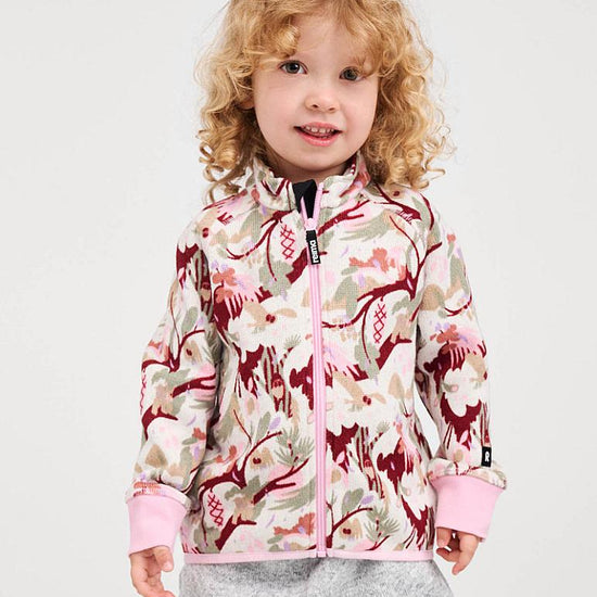 Reima Ornament Fleece Jacket for Kids – Light Heather (Studio Photo)