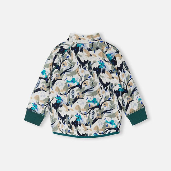 Reima Ornament Fleece Jacket for Kids – Sparkly Blue (Back View)