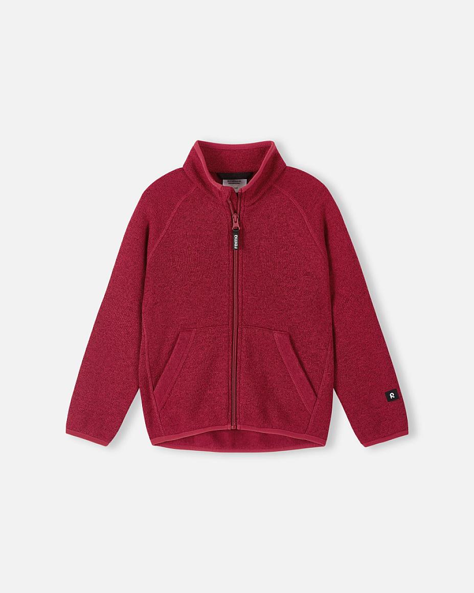 Veste polaire Reima Hopper pour enfants, couleur Cranberry – vue de face