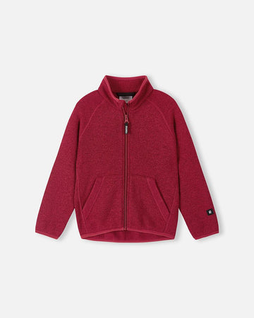 Veste polaire Reima Hopper pour enfants, couleur Cranberry – vue de face