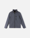 Reima Iisisti Kids' Soft Black Fleece Jacket – Front View (Packshot)