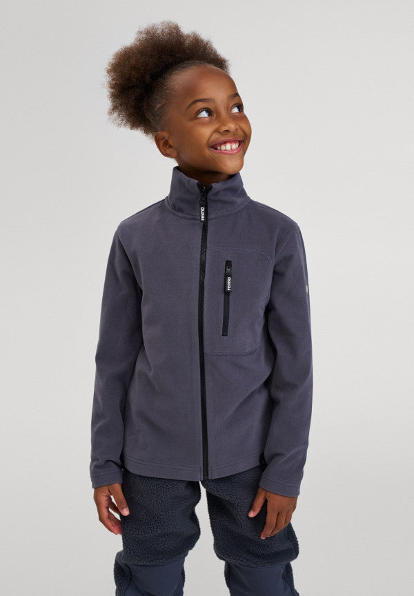 Reima Iisisti Kids' Soft Black Fleece Jacket – Studio Shot