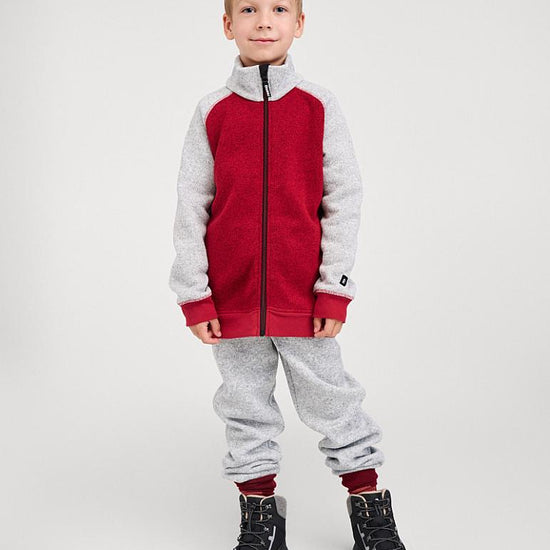 Reima Neulomus Kids' Fleece Jacket in Cranberry – Studio Shot