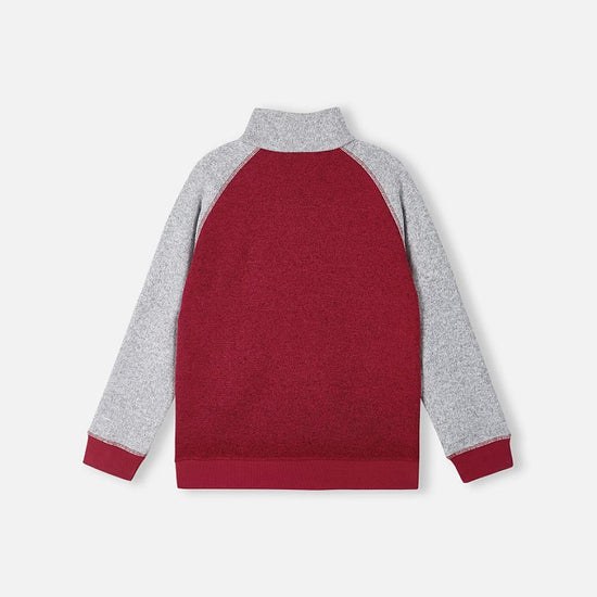 Reima Neulomus Kids' Fleece Jacket, Cranberry – Packshot (Back View)