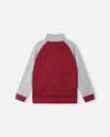 Reima Neulomus Kids' Fleece Jacket, Cranberry – Packshot (Back View)