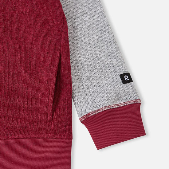 Reima Neulomus Kids' Fleece Jacket in Cranberry – Detail View 2
