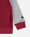Reima Neulomus Kids' Fleece Jacket in Cranberry – Detail View 2