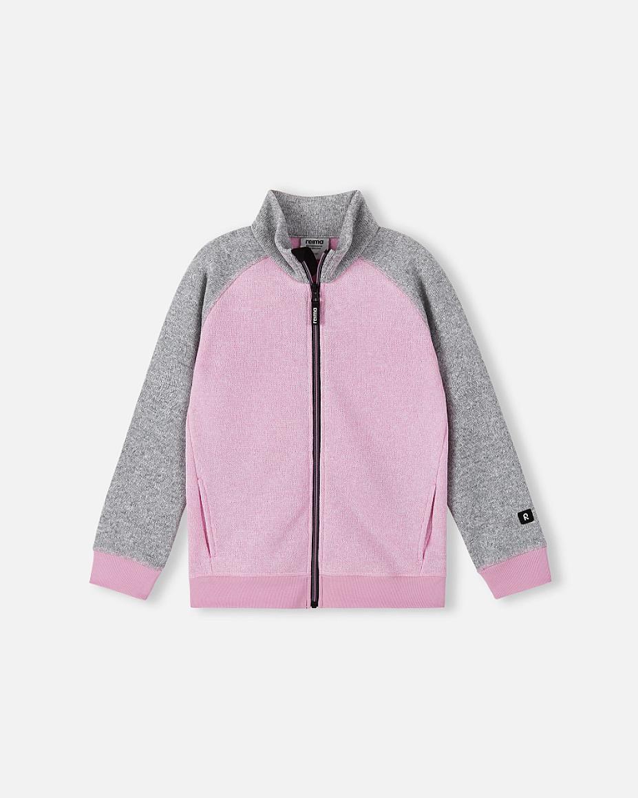 Reima Neulomus Kids' Light Heather Fleece Jacket – Front View (Packshot)
