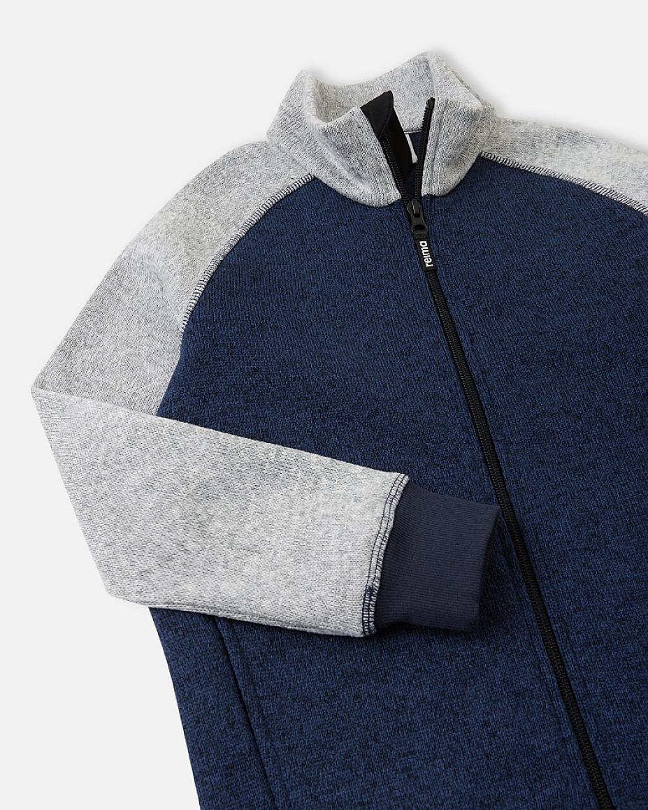 Reima Neulomus Kids' Fleece Jacket, Navy – Detail View 1