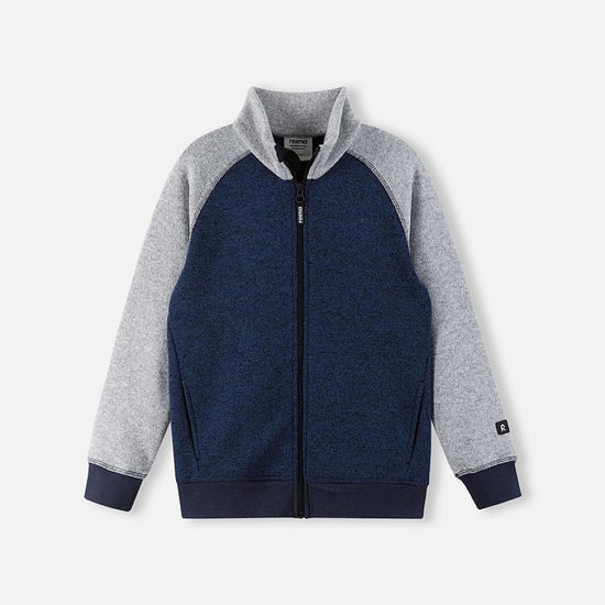 Reima Neulomus Kids' Fleece Jacket, Navy – Packshot (Front View)