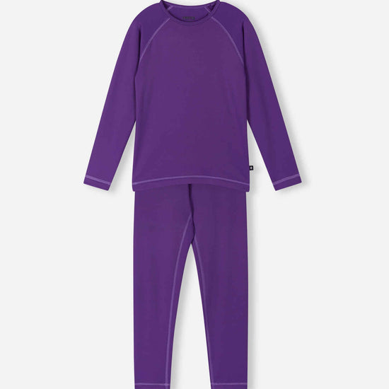 Reima Lampo Seawool functionele onderkleding set voor kinderen – Plum Purple