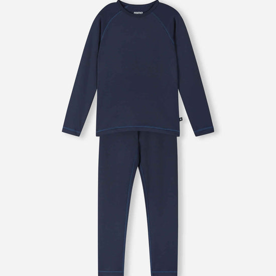 Reima Lampo Seawool functionele ondergoedset voor kinderen – Navy