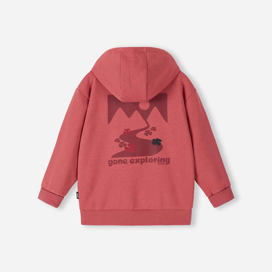 Sweat à capuche Reima Huppis pour enfants – Red Clay