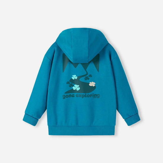 Sweat à capuche Reima Huppis pour enfants – Bleu aquatique