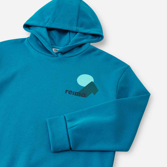 Sweat à capuche Reima Huppis pour enfants – Bleu aquatique
