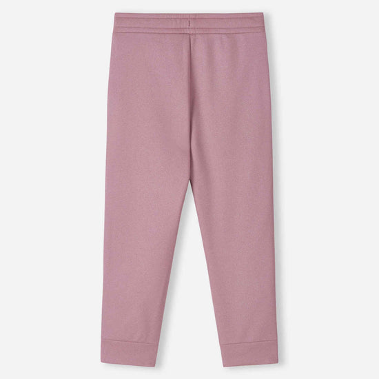 Pantaloni da jogging in pile Reima Nasta per bambini, grigio e rosa – Foto del prodotto (retro)