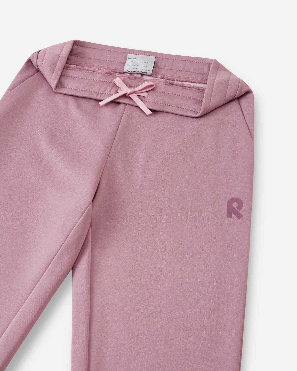 Pantaloni da jogging in pile Reima Nasta per bambini, grigio e rosa – Dettagli prodotto