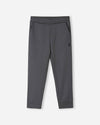 Pantaloni da jogging in pile Reima Nasta per bambini, colore Graphite Melange – Foto del prodotto (vista frontale)