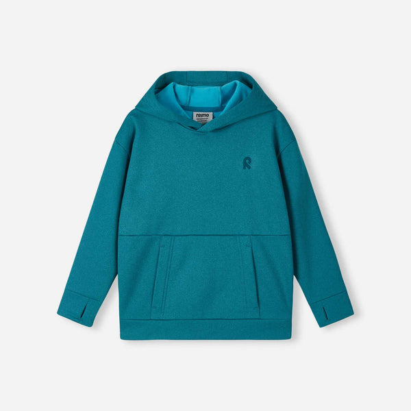 Sudadera con capucha de forro polar Reima Reilu para niños – Azul acuático