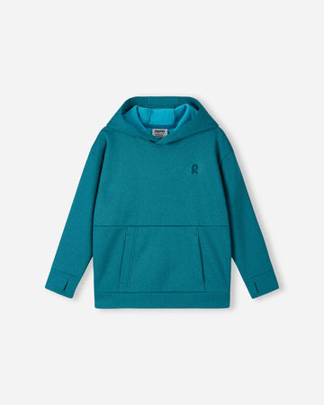 Sweat à capuche en polaire Reima Reilu pour enfants – Bleu aquatique