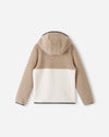 Giacca in pile Teddy Reima Muhkea per bambini, color beige terra – Foto del prodotto (retro)