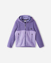 Giacca in pile Teddy Reima Muhkea per bambini, colore Misty Violet – Foto del prodotto (lato anteriore)