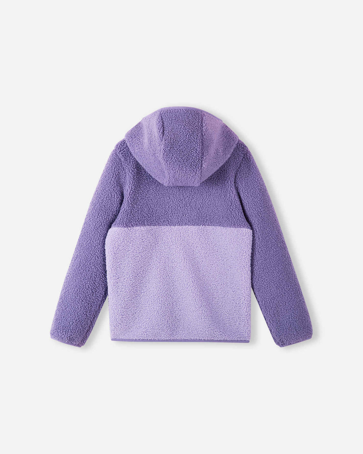 Giacca in pile Teddy Reima Muhkea per bambini, colore Misty Violet – Foto del prodotto (retro)
