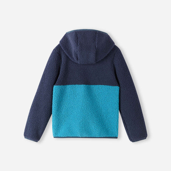 Giacca in pile Teddy Reima Muhkea per bambini, blu navy – Foto del retro
