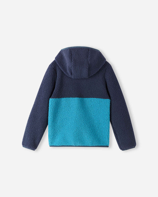 Reima Muhkea Teddy Fleece Jacket for Kids, Navy – Back View (Packshot)