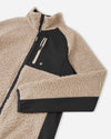 Veste en polaire Teddy Reima Puhku pour enfants – Beige terreux