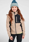 Veste en polaire Teddy Reima Puhku pour enfants – Beige terreux