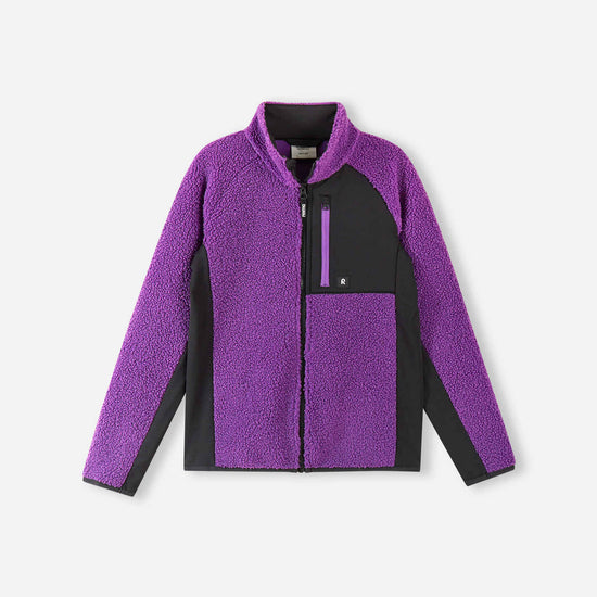 Veste en polaire Teddy Reima Puhku pour enfants – Plum Purple