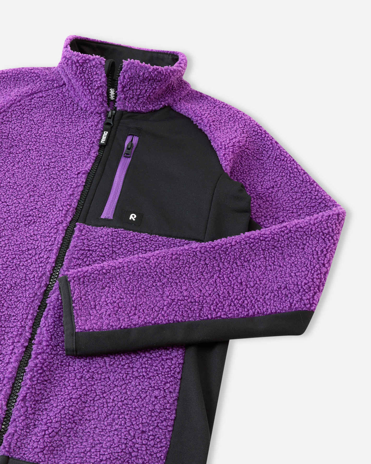Veste en polaire Teddy Reima Puhku pour enfants – Plum Purple