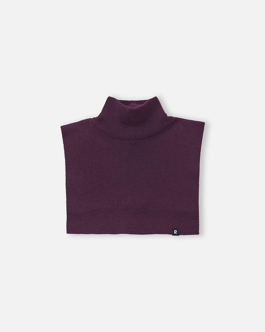 Reima Star Merino Neck Warmer for Kids, Deep Purple – Front View