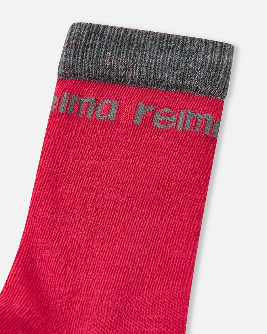 Reima Saapas Wool Socks for Kids, Reima Red – Material Details: Cuff