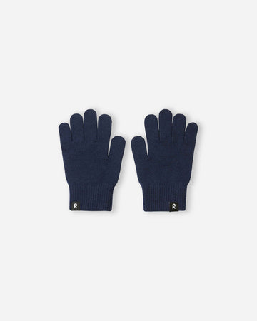 Reima Sormin merino-vingerhandschoenen voor kinderen, marineblauw – Packshot voorkant