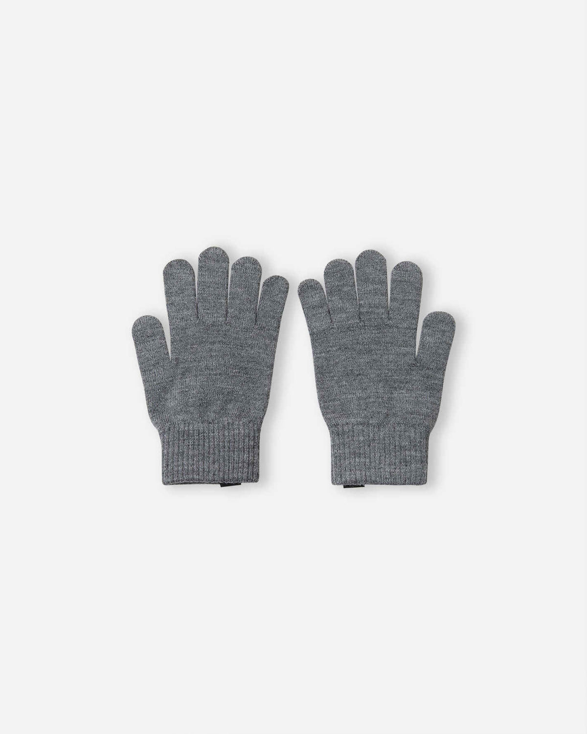 Reima Sormin merino-vingerhandschoenen voor kinderen, gemêleerd grijs – Packshot achterkant