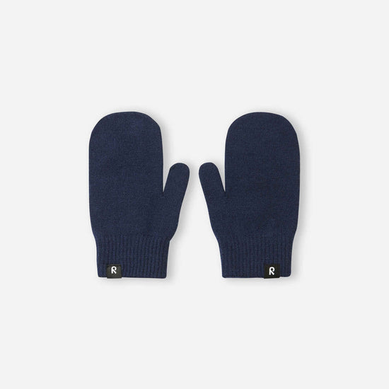 Guanti da bambino Reima Sumppu in lana merino, blu navy – Foto del prodotto (lato anteriore)
