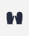 Guanti da bambino Reima Sumppu in lana merino, blu navy – Foto del prodotto (lato anteriore)