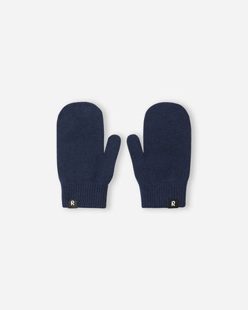 Guanti da bambino Reima Sumppu in lana merino, blu navy – Foto del prodotto (lato anteriore)