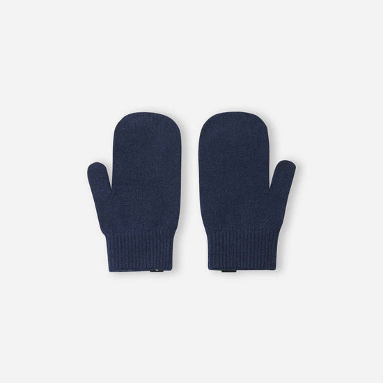 Guanti senza dita Reima Sumppu in lana merino per bambini, blu navy – Foto del retro della confezione