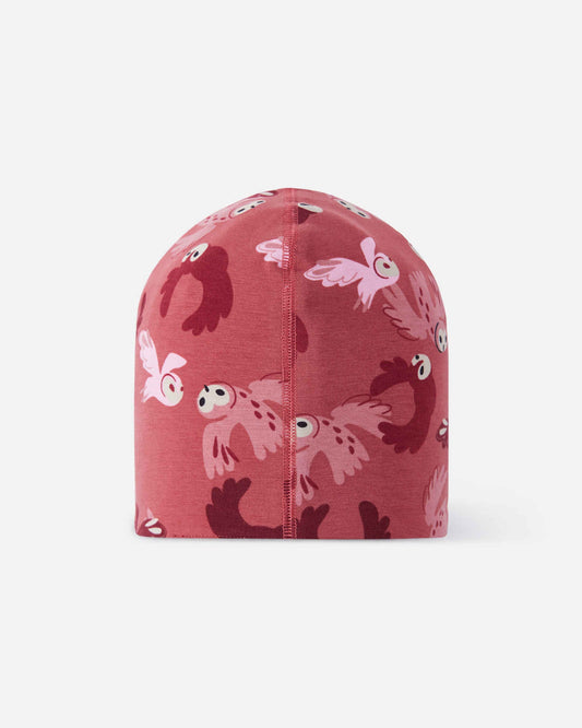 Reima Tanssi Reversible Beanie for Kids, Red Clay – Packshot 2