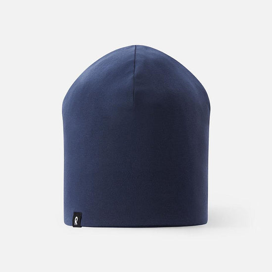 Gorro reversible Reima Tanssi para niños – Azul marino – Imagen de producto: lado reversible